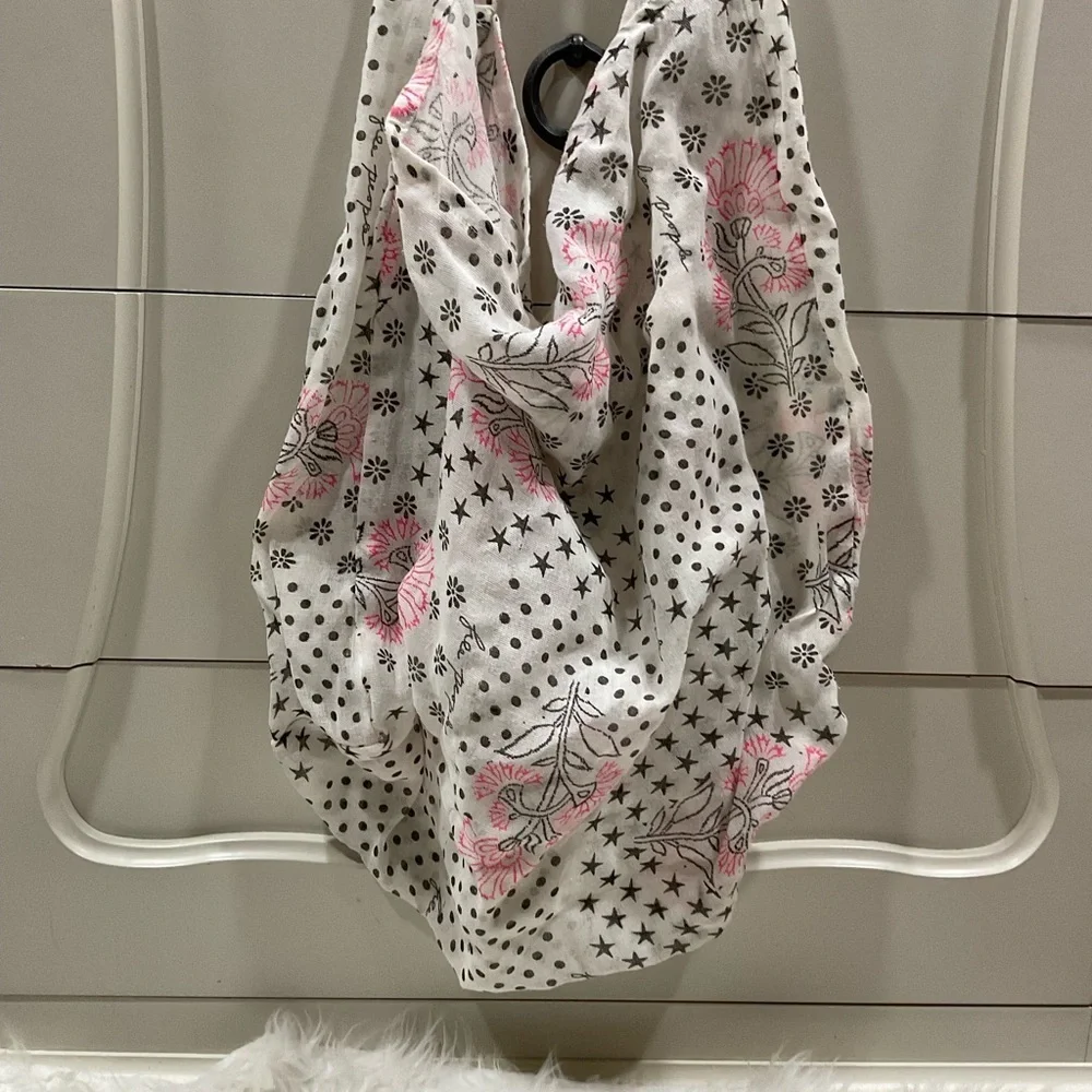 Free People Reusable Shopping Tote Large Pink Flowers Hippie Lightweight Cute